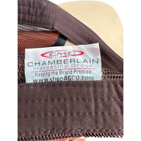 Massey Ferguson Nance Tractor Beige Brown Mesh Trucker Hat Adjustable Strap New - Picture 5 of 5